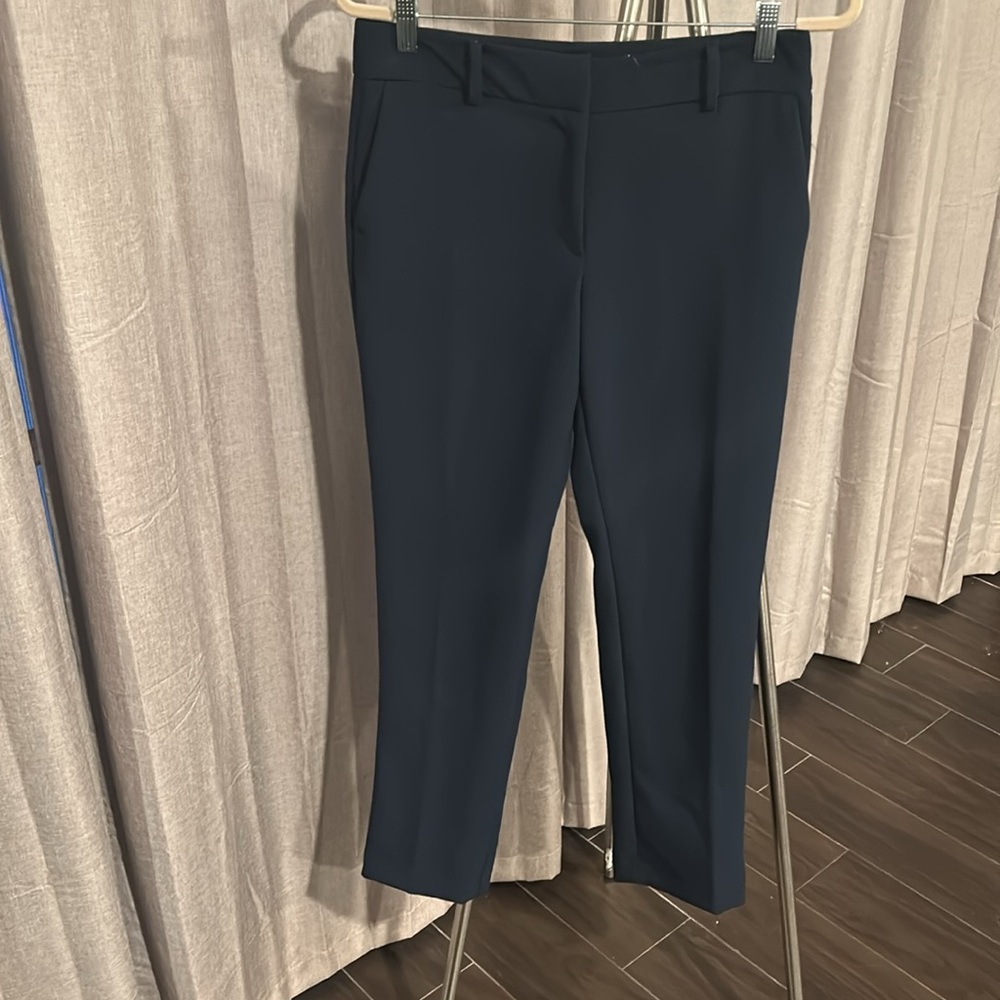Ann‎ Taylor Factory navy Blue Ankle Cropped Pants